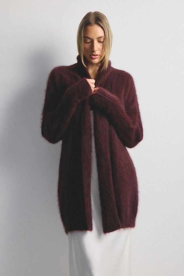 Sophia Cardigan in Aubergine by World of Nomads