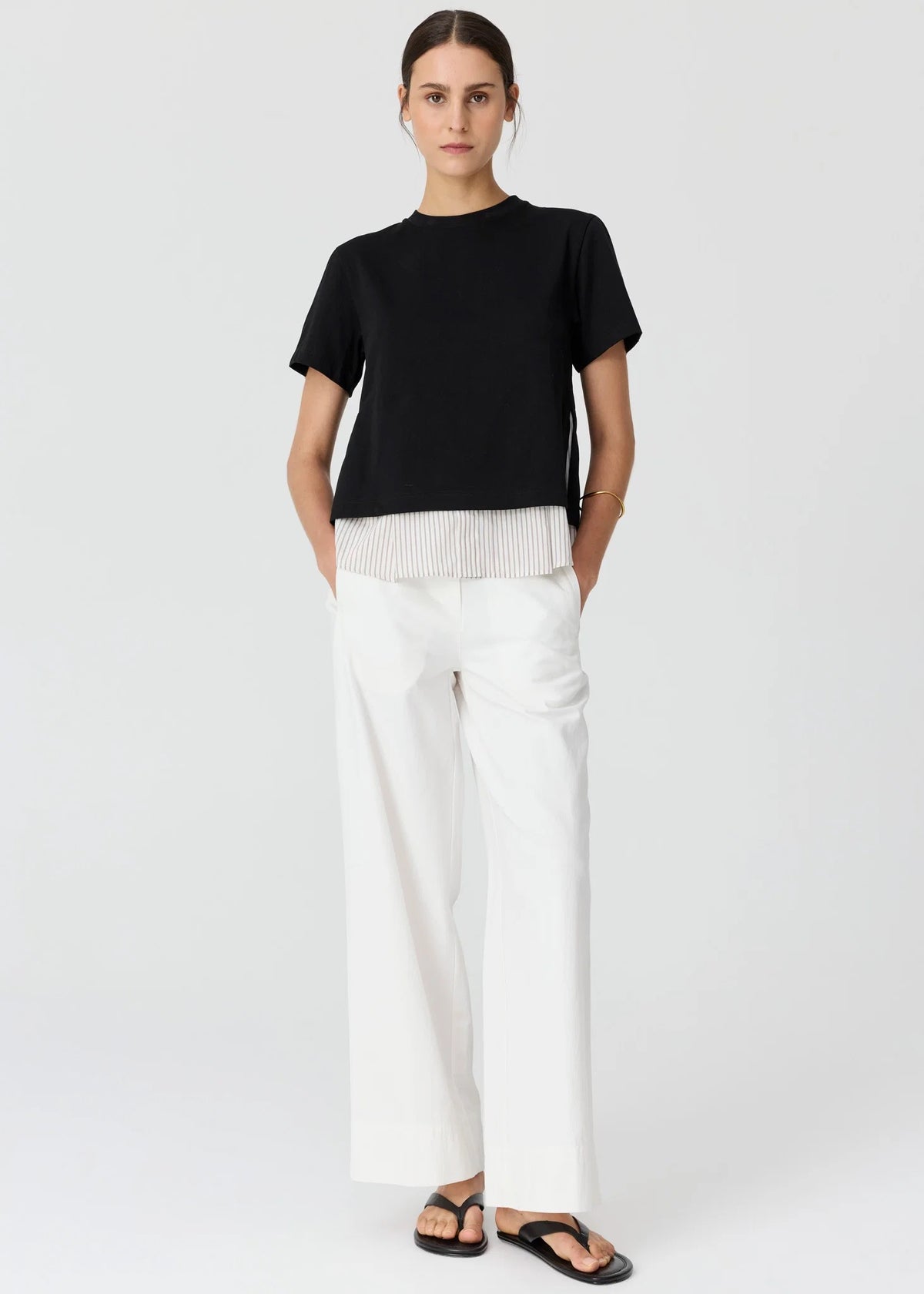 Mirel Multimedia Tee in Black by POL
