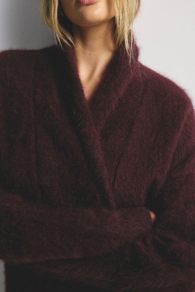 Sophia Cardigan in Aubergine by World of Nomads