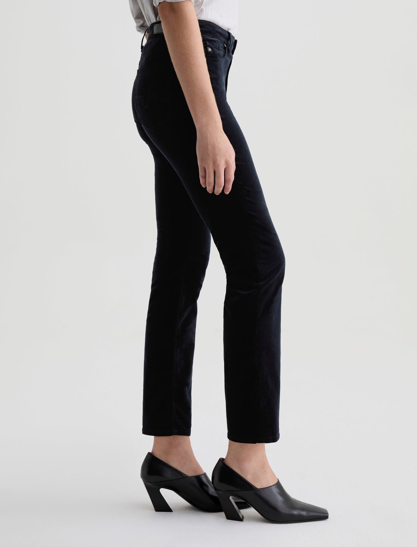 Mari Velvet Jean by AG in Super Black