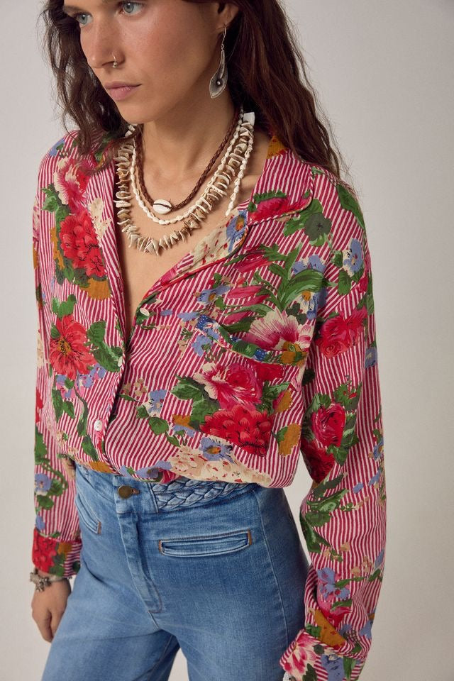 Piti Blouse in Bolton Soul Rouge by Maison Hotel