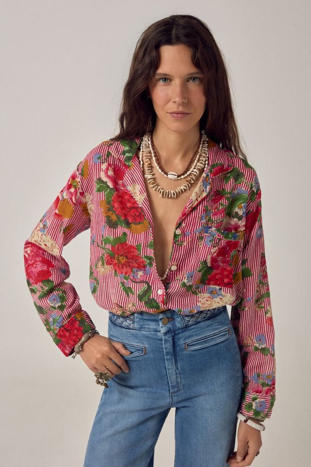 Piti Blouse in Bolton Soul Rouge by Maison Hotel