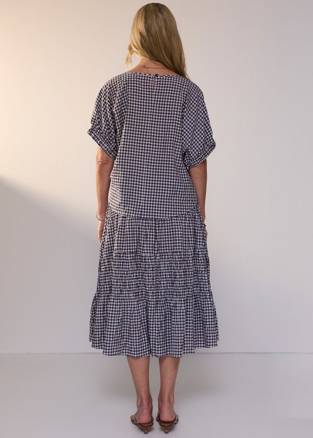 Mira Top in Ink Gingham by POL
