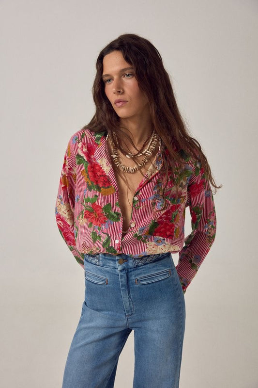 Piti Blouse in Bolton Soul Rouge by Maison Hotel