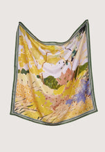Load image into Gallery viewer, Silk Square Scarf in Sunny Clearing by Nancybird
