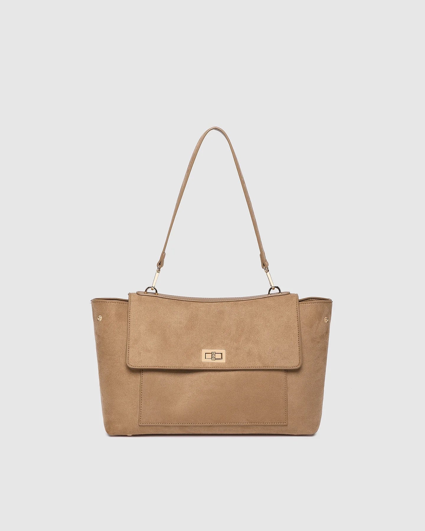 Arden Suedette Handbag in Honey by Louenhide