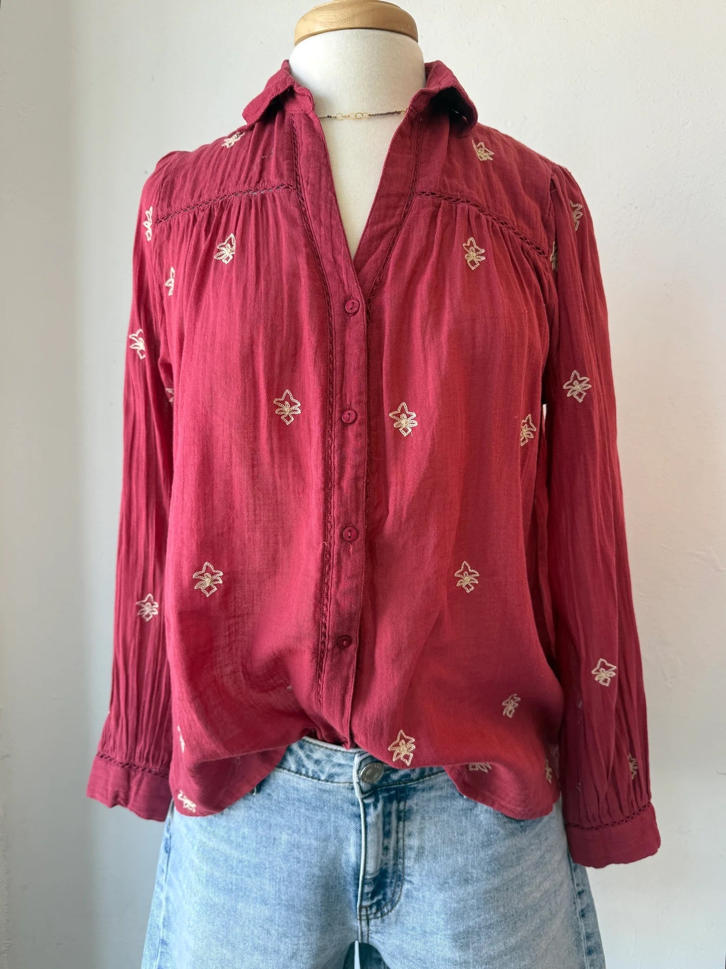 Rani Shirt in Raspberry Medusa by Maison Hotel