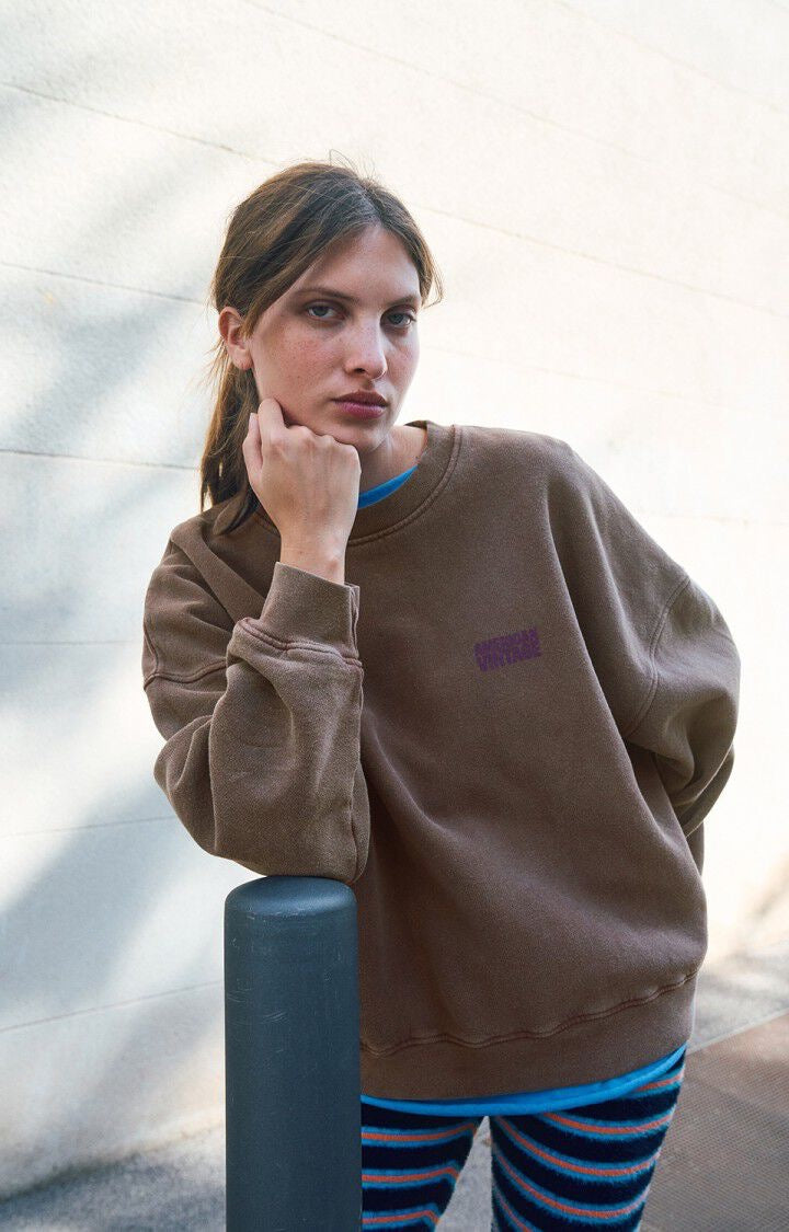 Plizzy Sweat in Vintage Chestnut by American Vintage