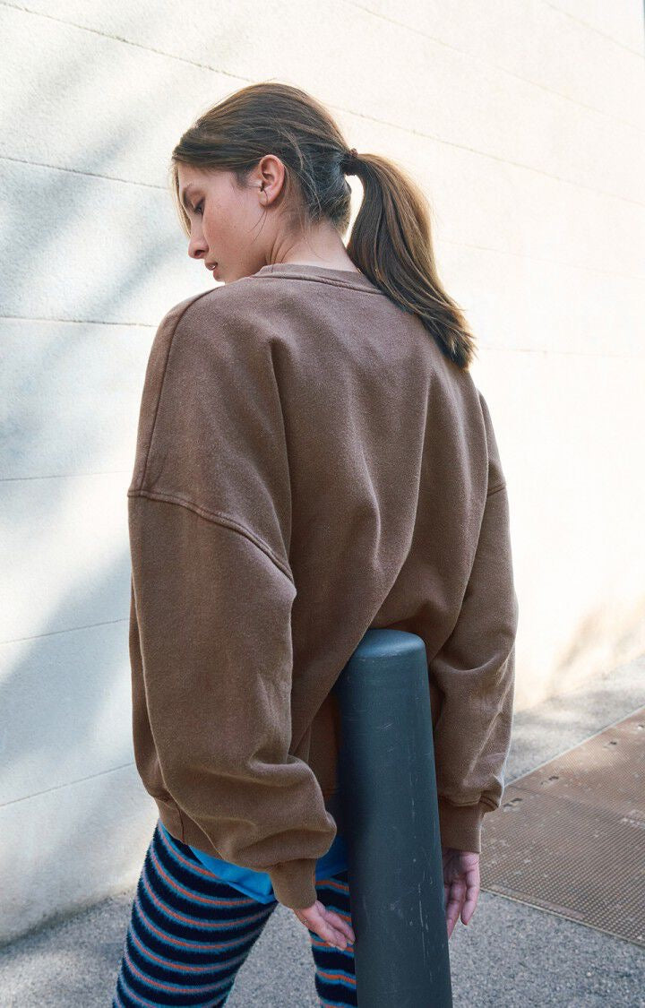 Plizzy Sweat in Vintage Chestnut by American Vintage