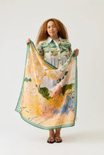 Load image into Gallery viewer, Silk Square Scarf in Sunny Clearing by Nancybird
