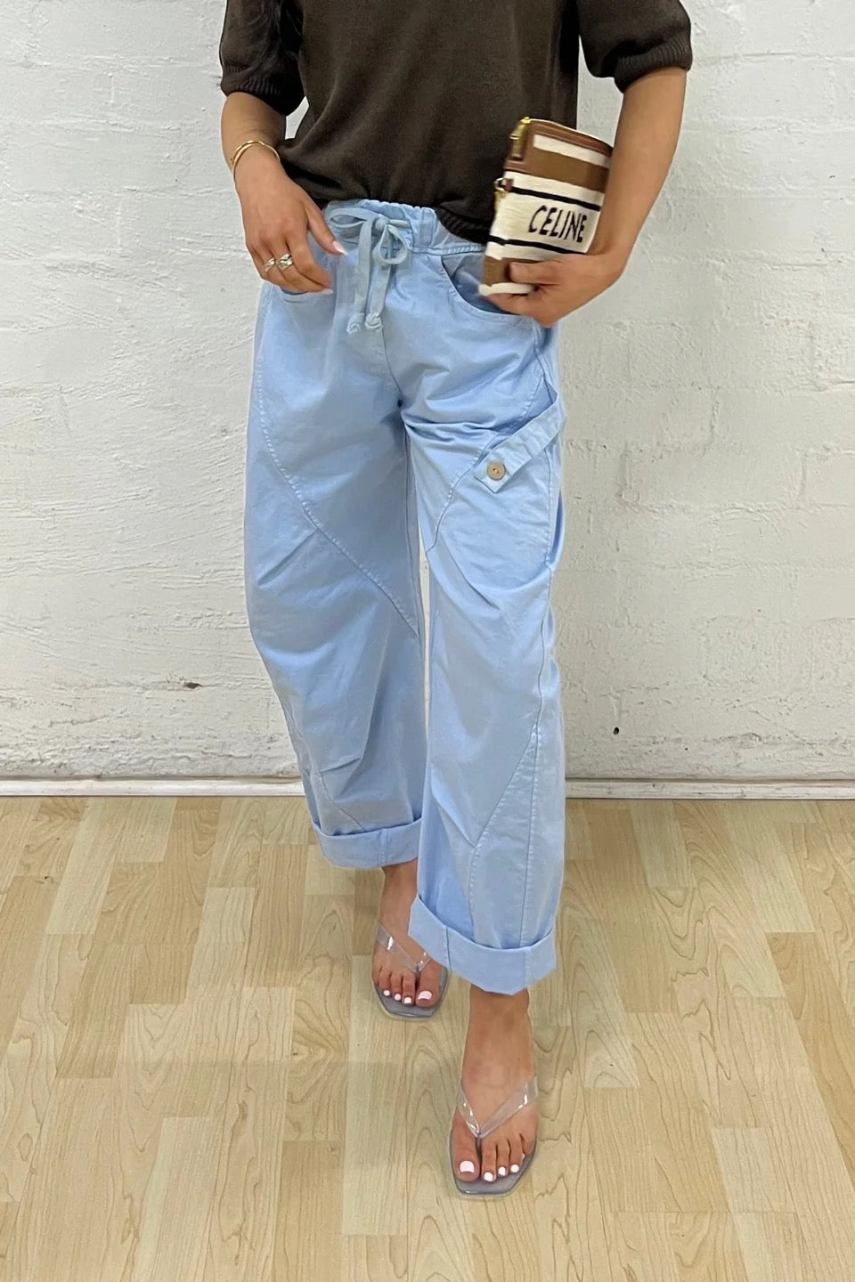 Lucia Pant in Sky Blue by La Gemme