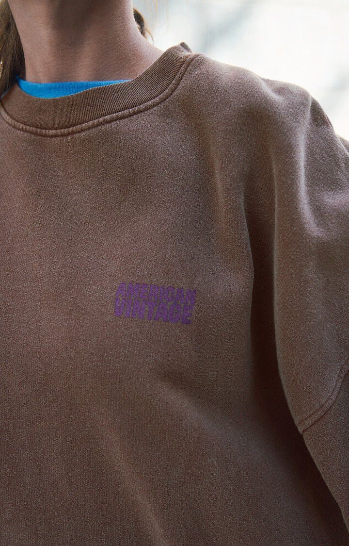 Plizzy Sweat in Vintage Chestnut by American Vintage