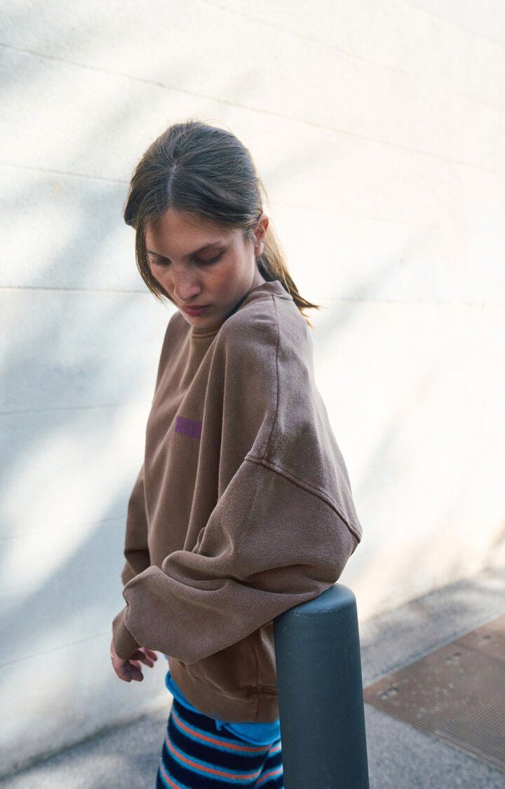 Plizzy Sweat in Vintage Chestnut by American Vintage