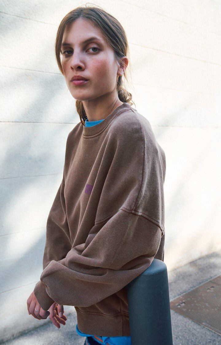 Plizzy Sweat in Vintage Chestnut by American Vintage