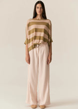 Load image into Gallery viewer, Milton Stripe Knit in Khaki/Pink by POL
