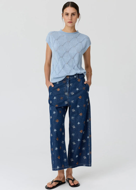 Rosin Cable Knit in Blue by POL