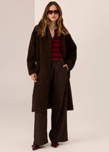 Load image into Gallery viewer, Mirren Long Coat in Cola by POL
