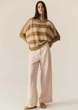 Load image into Gallery viewer, Milton Stripe Knit in Khaki/Pink by POL
