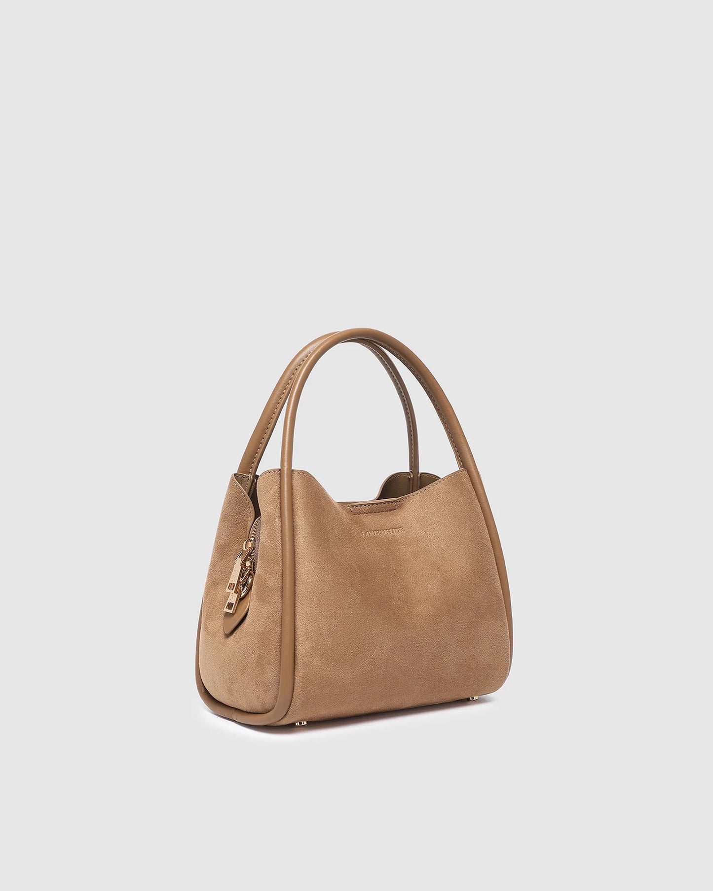 Steffie Suedette Mini Tote Bag in Honey by Louenhide
