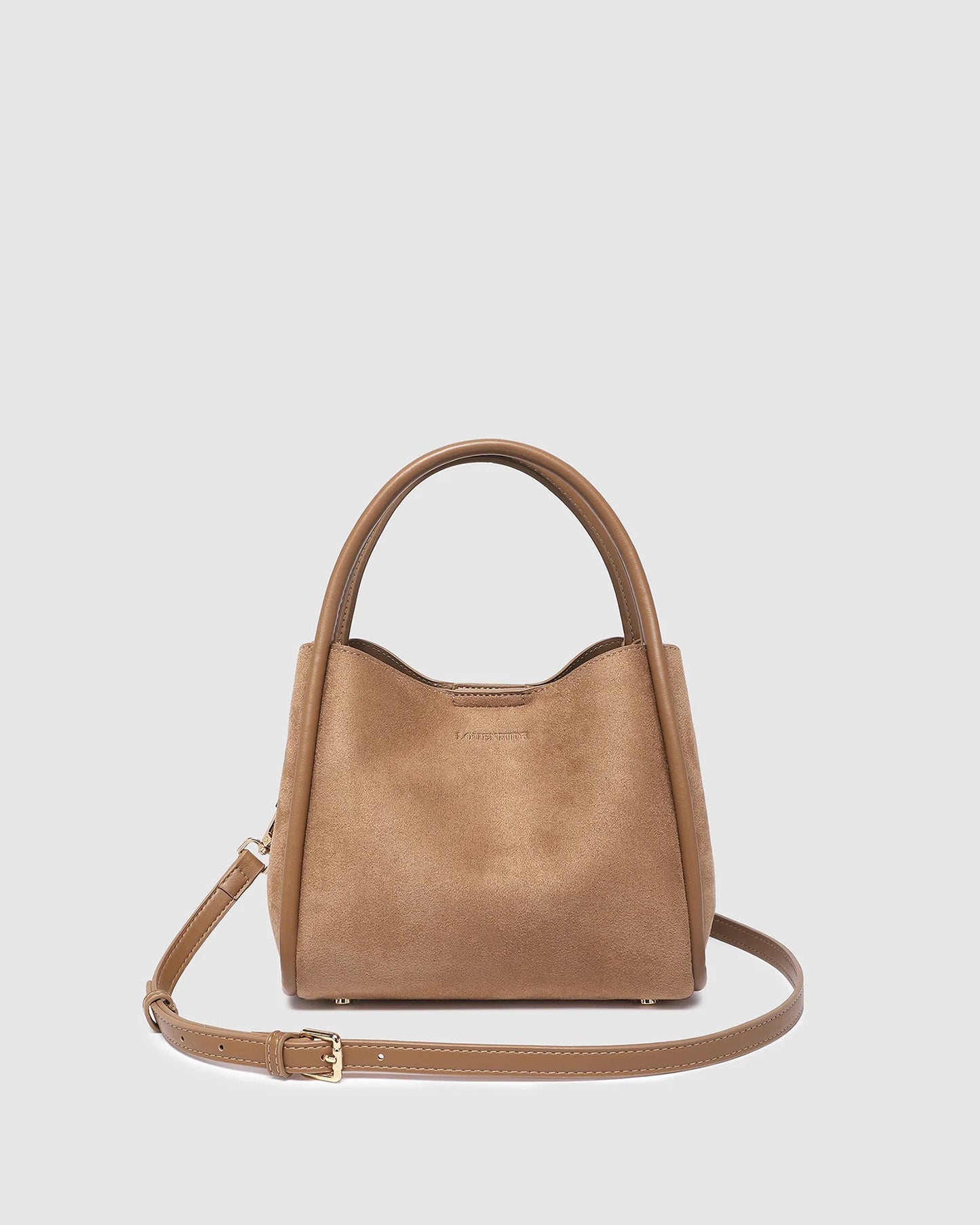 Steffie Suedette Mini Tote Bag in Honey by Louenhide
