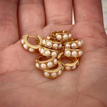 Load image into Gallery viewer, Crystal Pearl Huggies by Fairley
