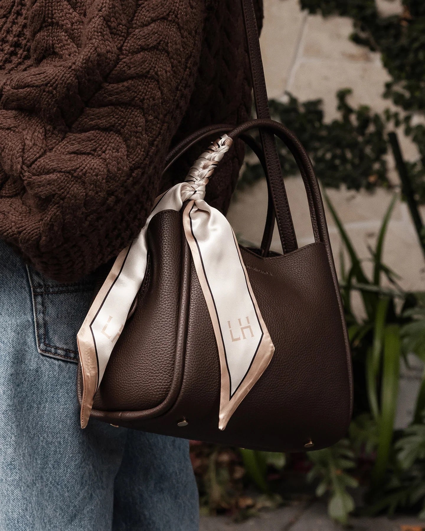 Steffie Mini Tote Bag in Chocolate by Louenhide