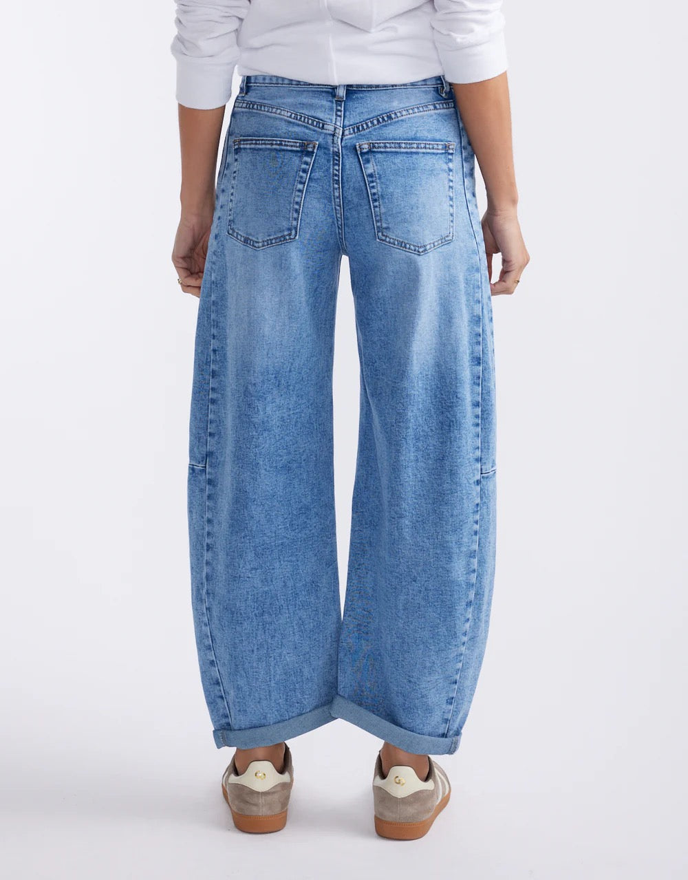 Idaho Barrel Jean in Blue Denim by Italian Star