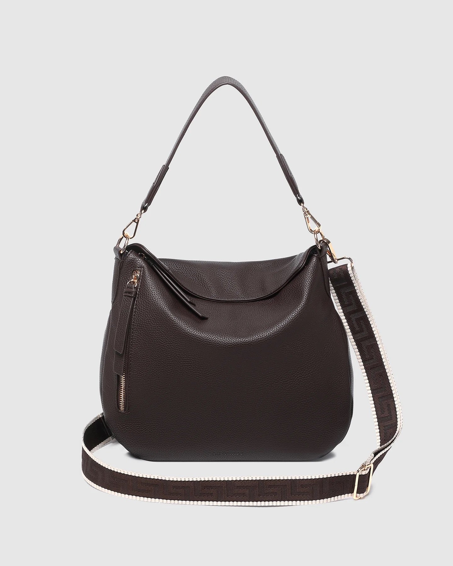 Nadia Shoulder Bag in Chocolate  by Louenhide