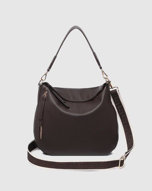 Nadia Shoulder Bag in Chocolate  by Louenhide