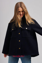 Load image into Gallery viewer, Allegra Relaxed Wool Blend Jacket in French Navy by Shirty

