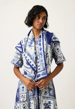 Load image into Gallery viewer, Silk Square Scarf in Lyon Tile by Nancybird
