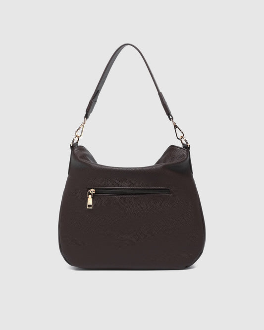 Nadia Shoulder Bag in Chocolate  by Louenhide
