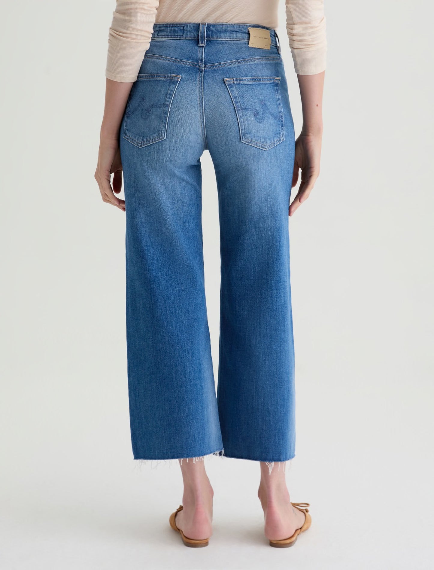 Saige Wide Leg Crop Jean in 13 Years Allure by AG Jeans