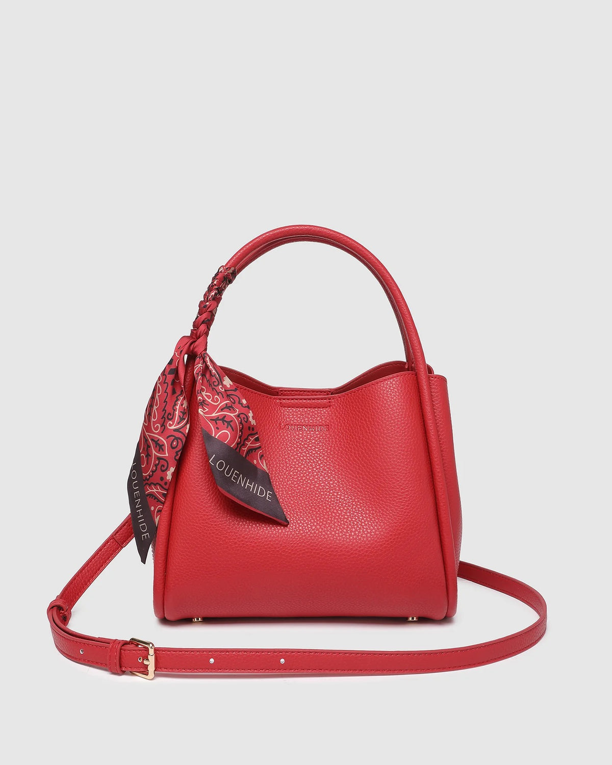 Steffie Mini Tote Bag in Red by Louenhide