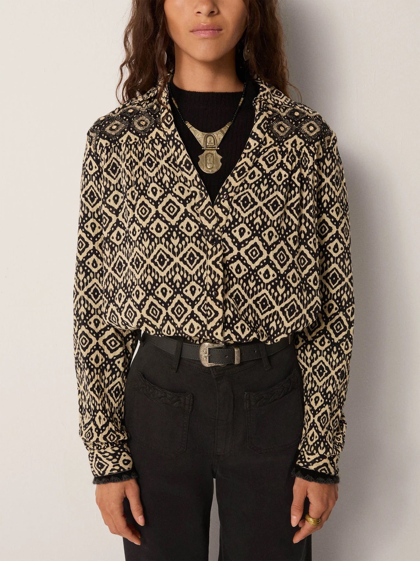 Amrit Blouse in Vanilla Ice by Maison Hotel