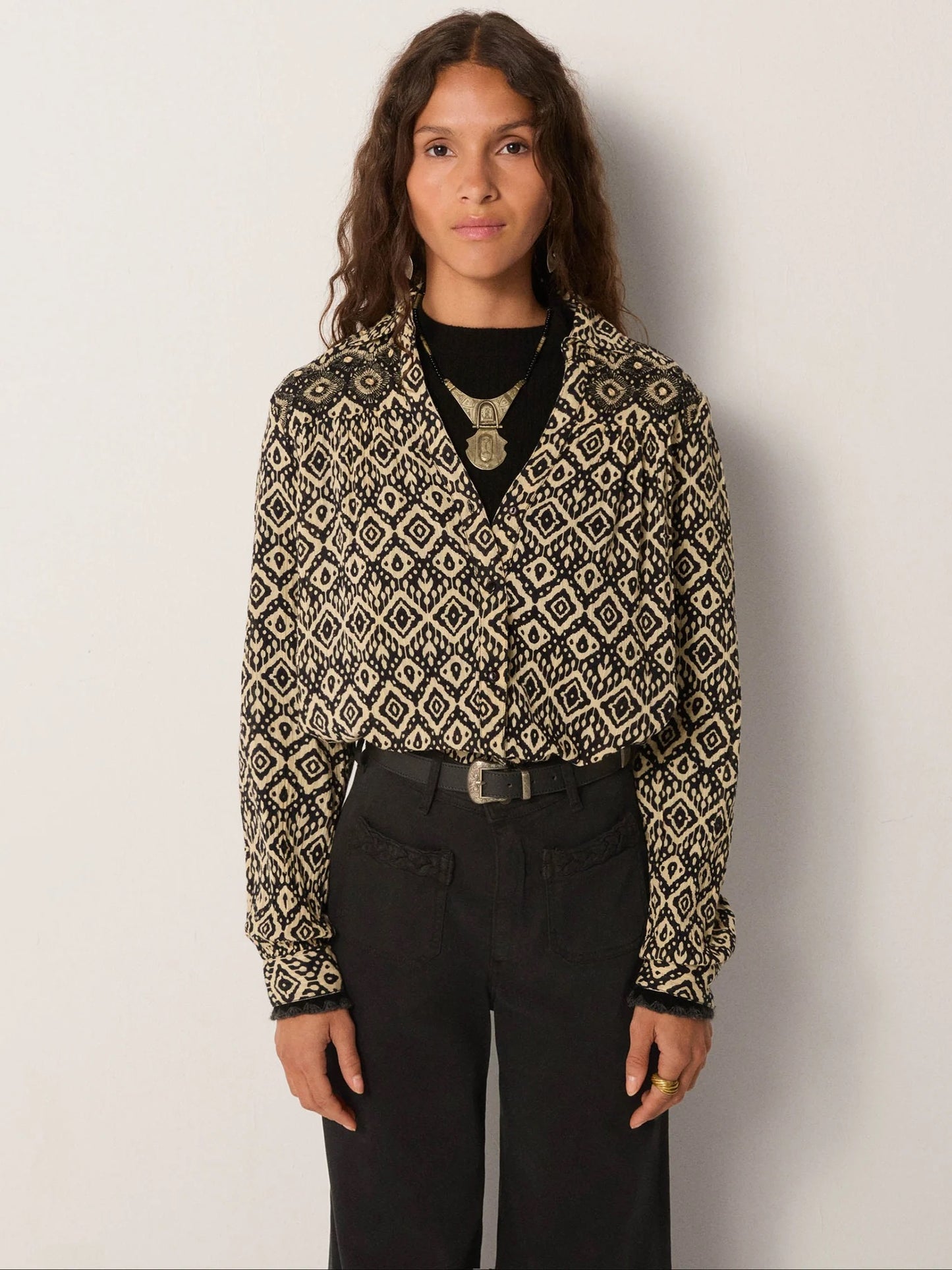 Amrit Blouse in Vanilla Ice by Maison Hotel