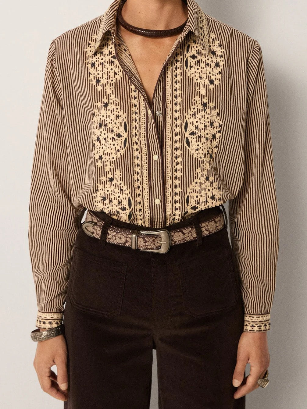 Bebo Blouse in Tobbaco by Maison Hotel
