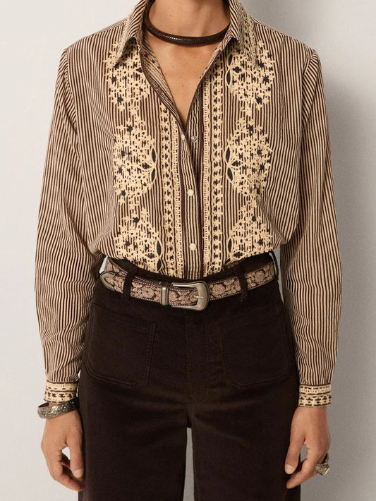 Bebo Blouse in Tobbaco by Maison Hotel
