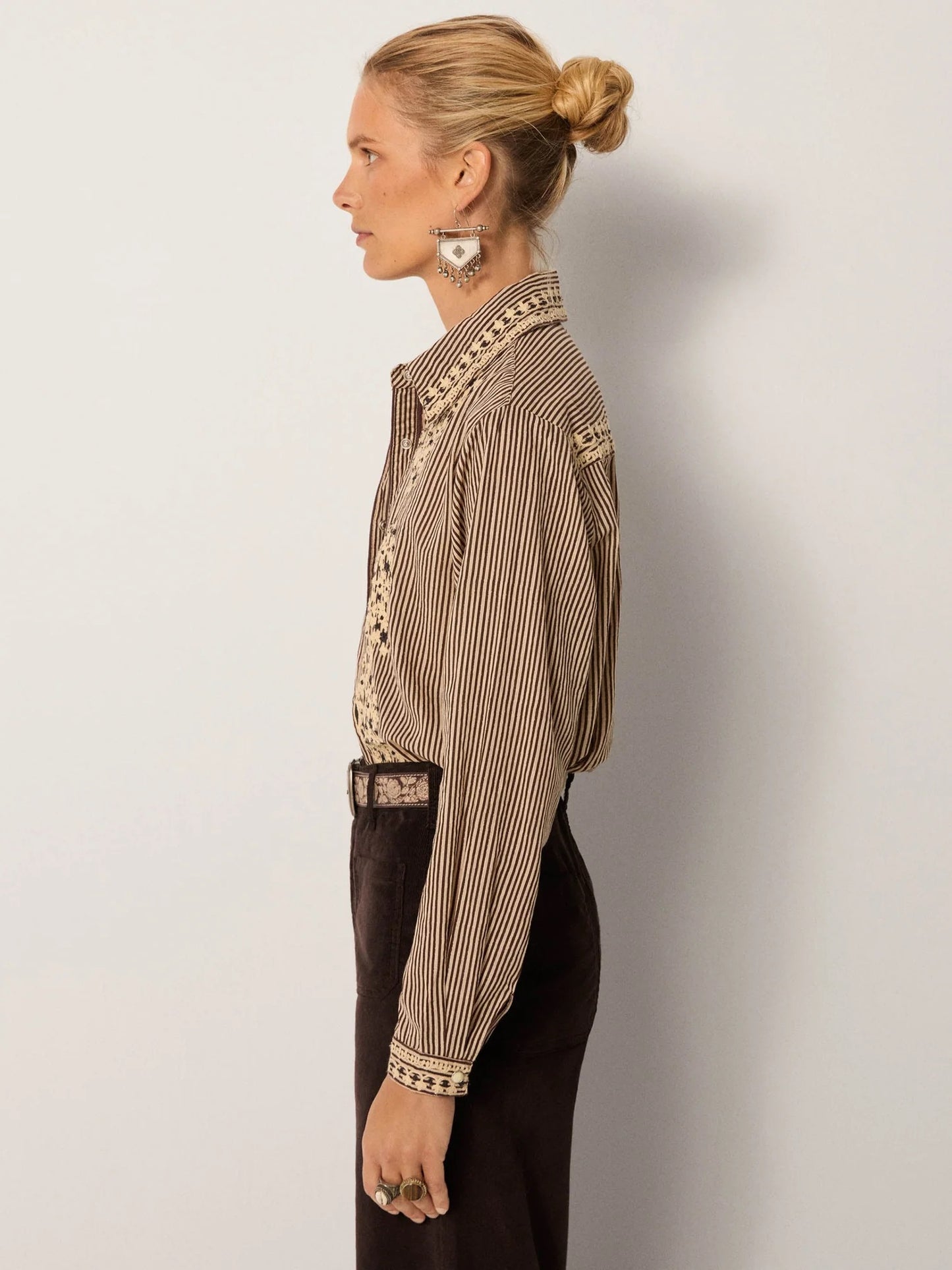 Bebo Blouse in Tobbaco by Maison Hotel