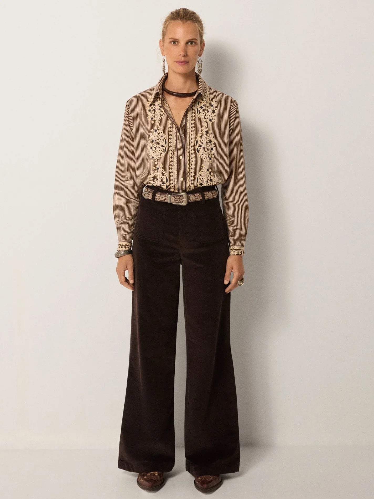Bebo Blouse in Tobbaco by Maison Hotel