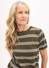 Load image into Gallery viewer, Rowan Stripe Knit in Green/Blue/Chalk by POL
