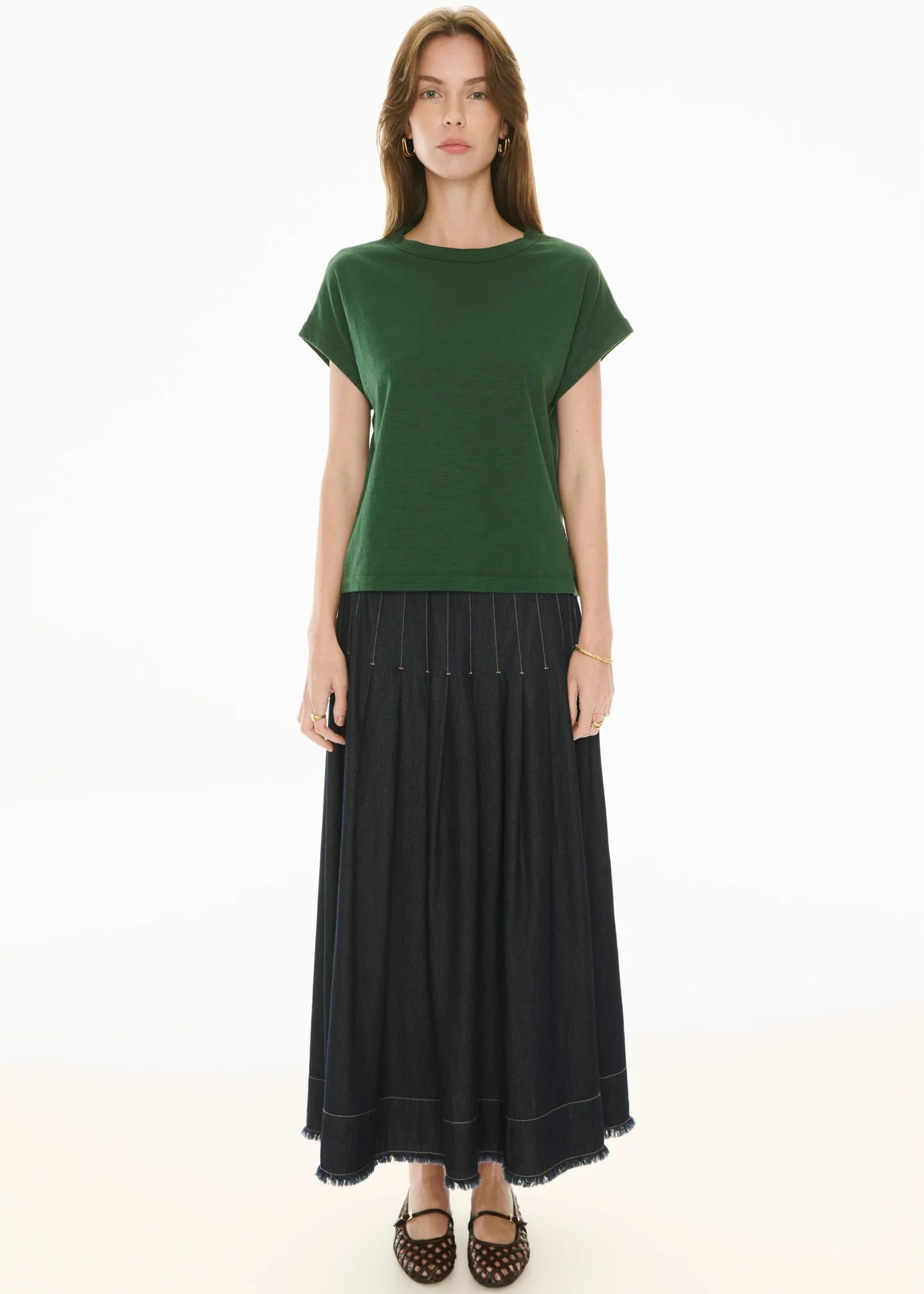 Mast Tee in Green by Pol