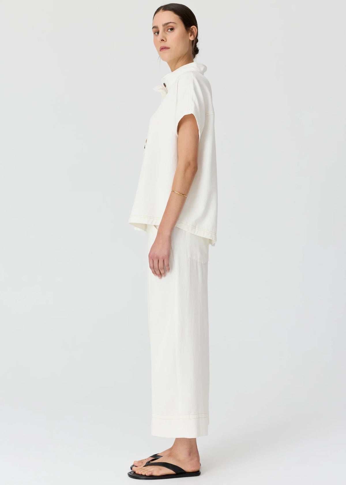 Anise Denim Shirt in Chalk by POL