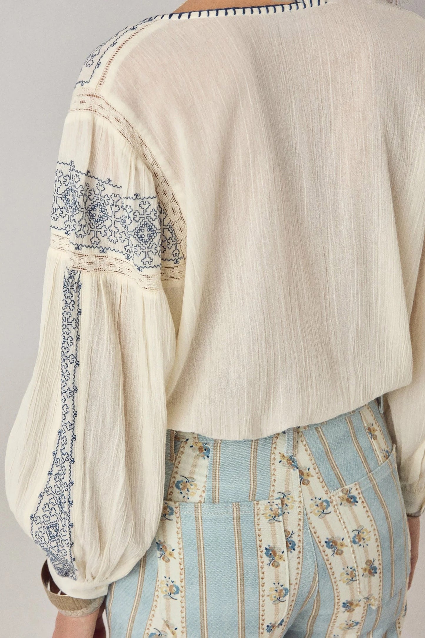 Claudia Blouse in Indigo Poet by Maison Hotel