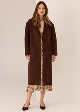Load image into Gallery viewer, Cohen Long Wool Coat in Walnut by POL

