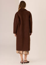 Load image into Gallery viewer, Cohen Long Wool Coat in Walnut by POL
