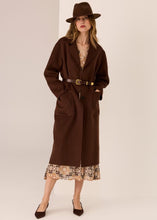 Load image into Gallery viewer, Cohen Long Wool Coat in Walnut by POL
