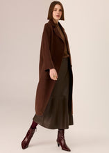 Load image into Gallery viewer, Cohen Long Wool Coat in Walnut by POL
