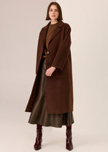 Load image into Gallery viewer, Cohen Long Wool Coat in Walnut by POL
