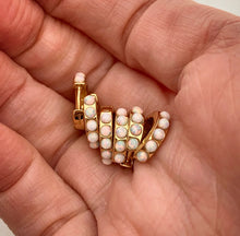 Load image into Gallery viewer, Ivory Opal Crystal Huggies by Fairley
